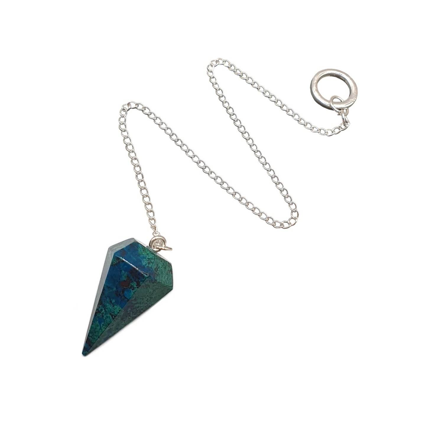Chrysocolla Pendulum - Daughter of Swords