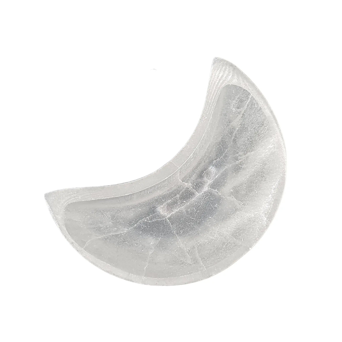 Selenite Crescent Moon Dish Daughter of Swords