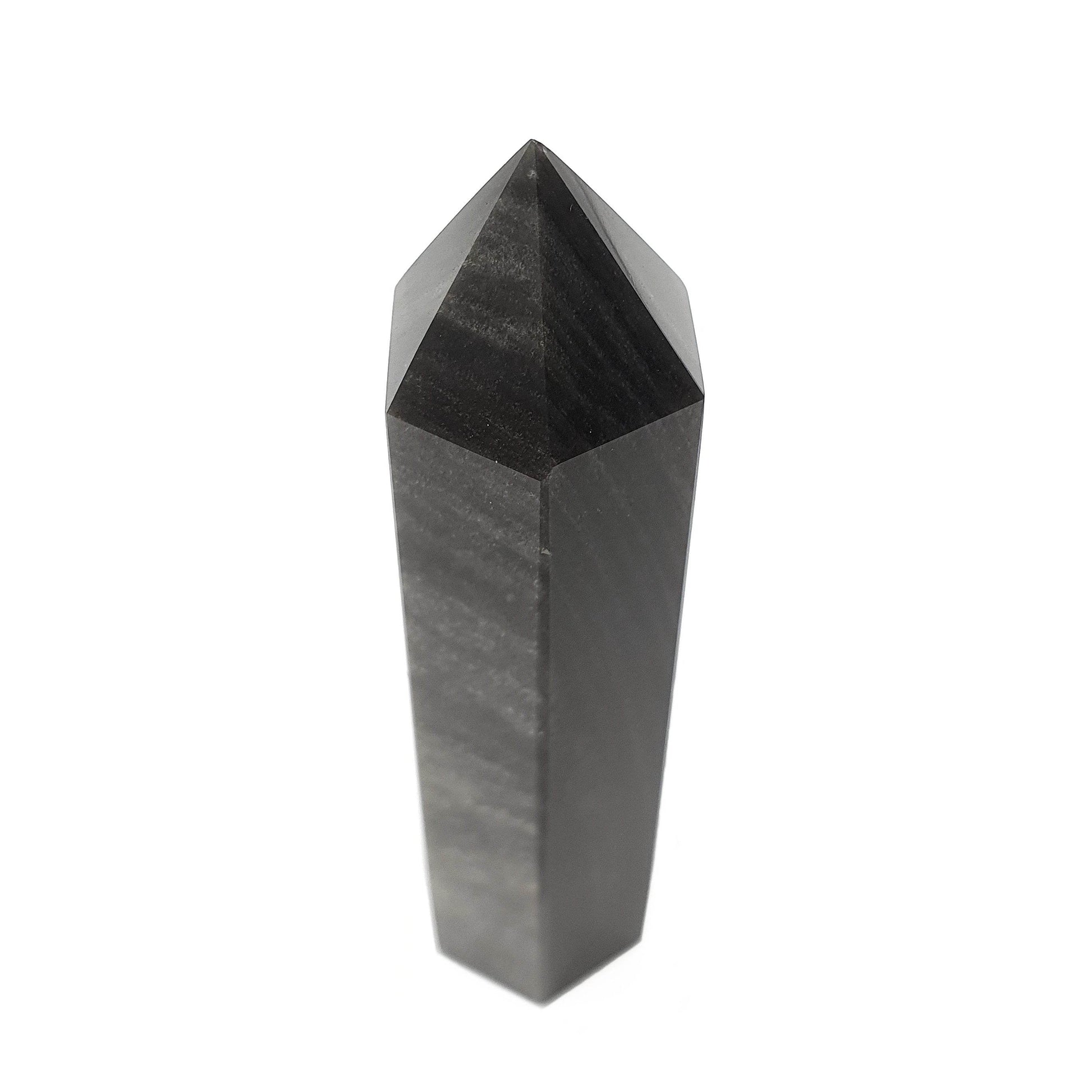 Silver Sheen Obisidian Polished Point - Daughter of Swords