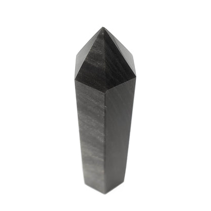 Silver Sheen Obisidian Polished Point - Daughter of Swords