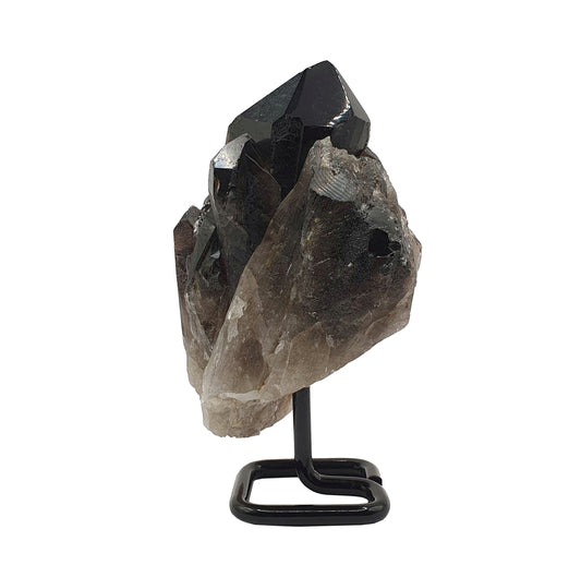 Smoky Quartz Cluster on Stand