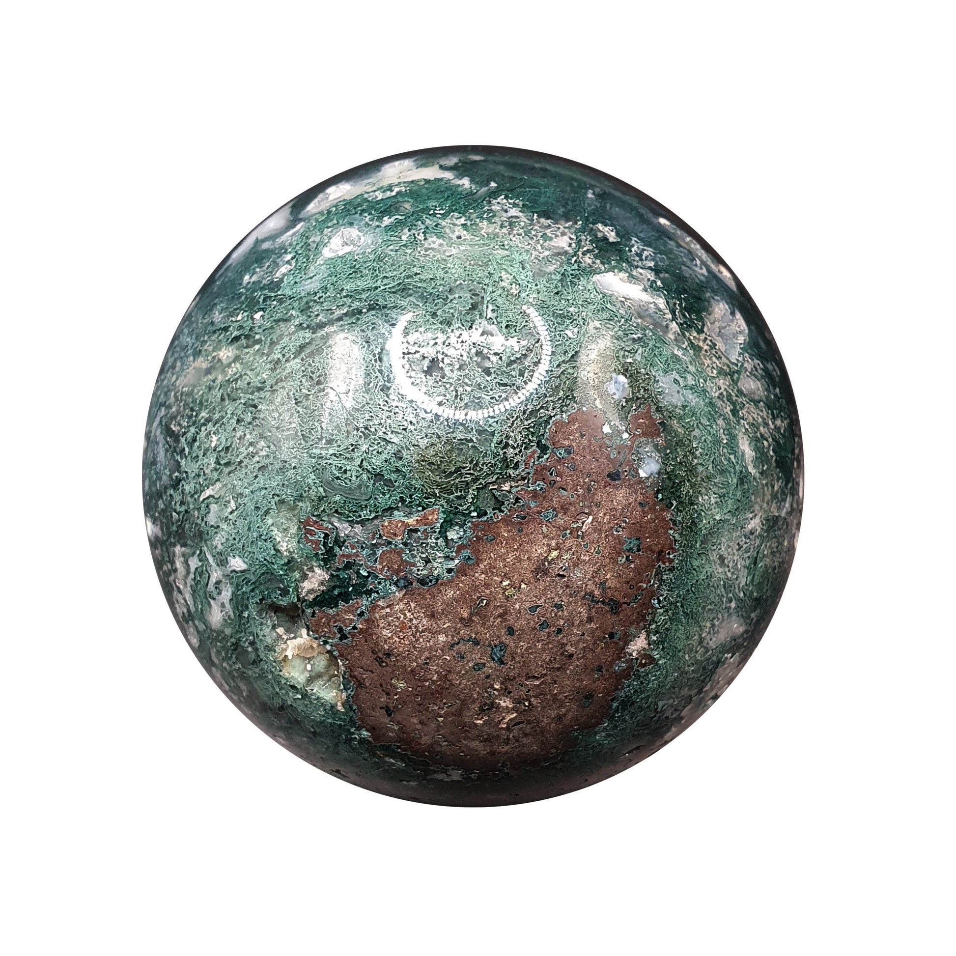 Moss Agate Sphere - Daughter of Swords