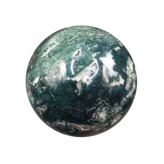 Moss Agate Sphere - Daughter of Swords