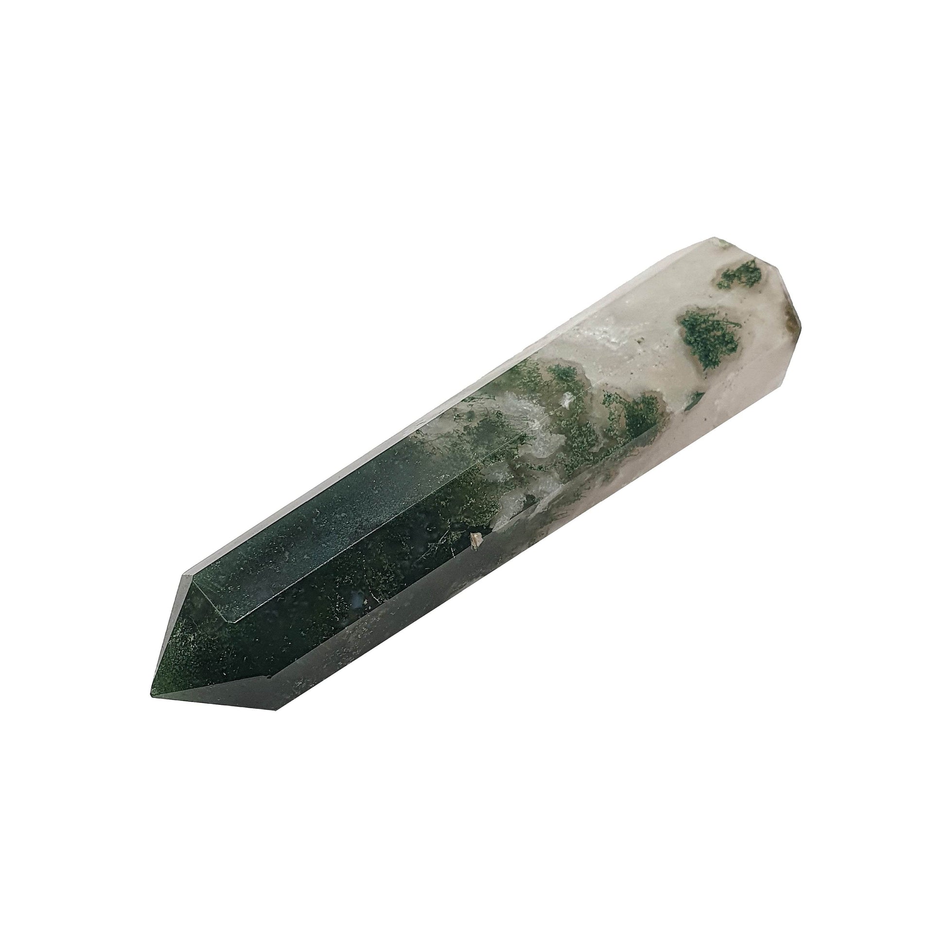 Moss Agate Polished Point - Daughter of Swords