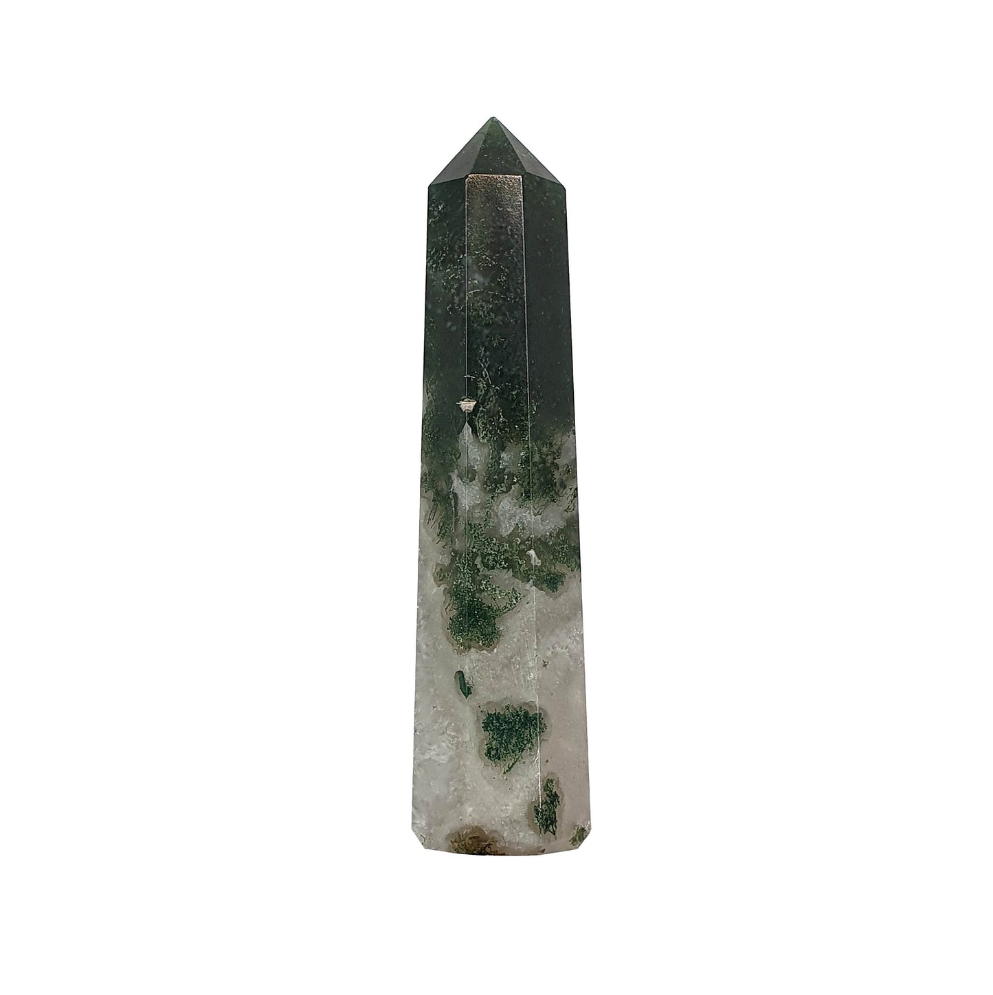 Moss Agate Polished Point - Daughter of Swords