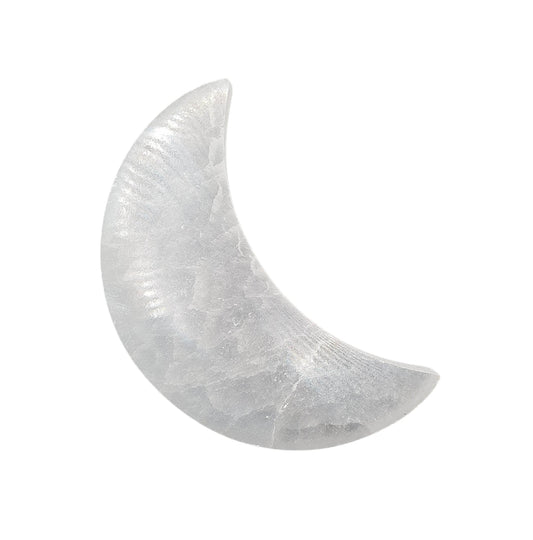 Selenite Crescent Moon Plate - Daughter of Swords