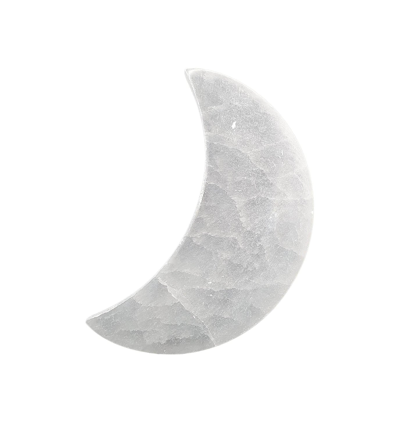 Selenite Crescent Moon Plate - Daughter of Swords