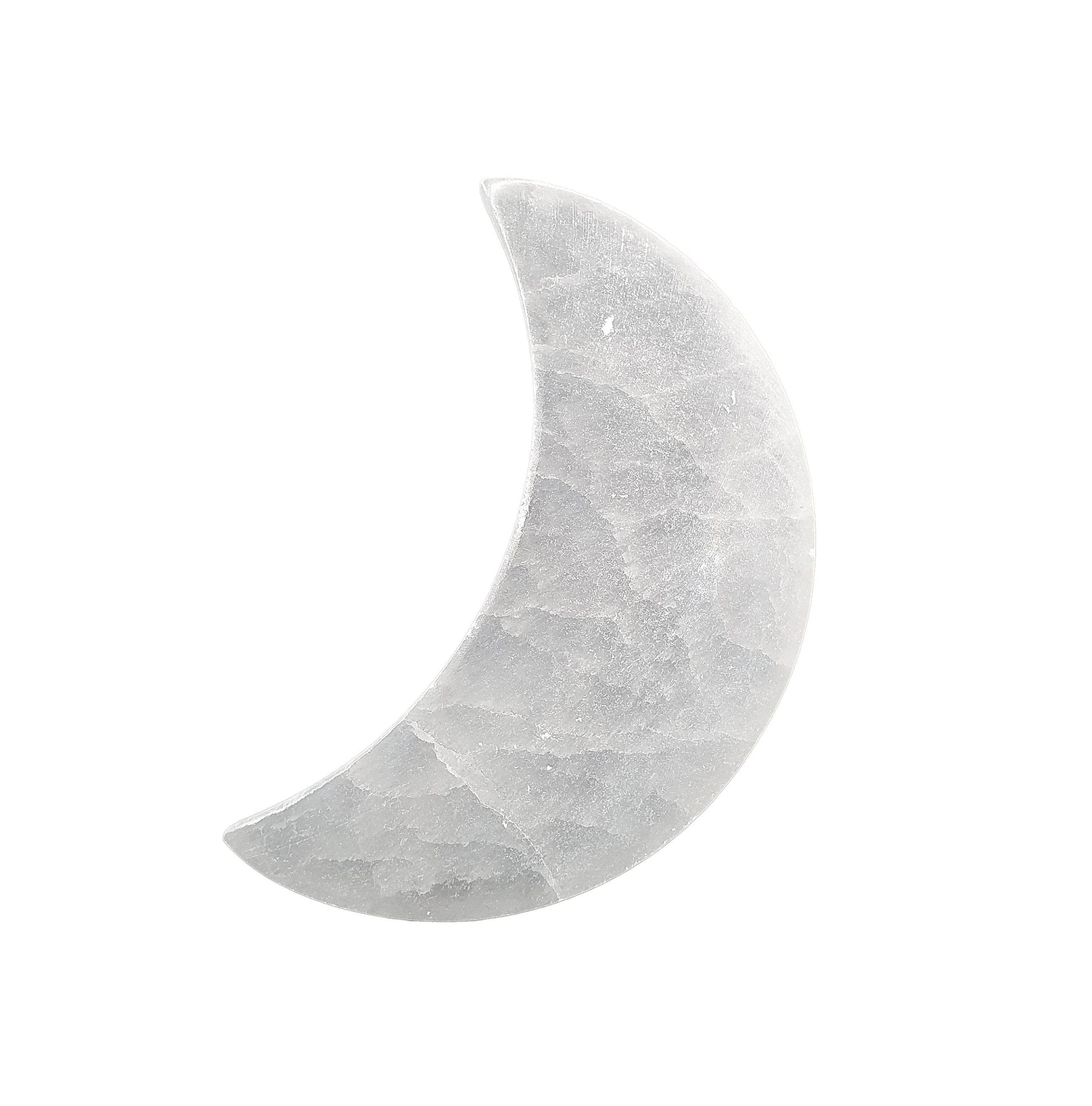 Selenite Crescent Moon Plate - Daughter of Swords