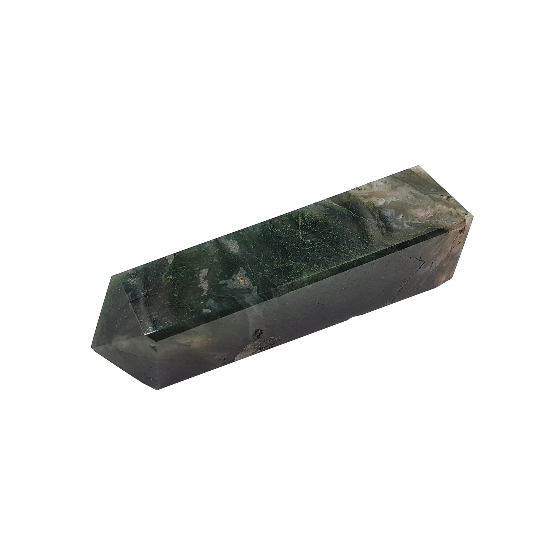 Moss Agate Polished Point - Daughter of Swords