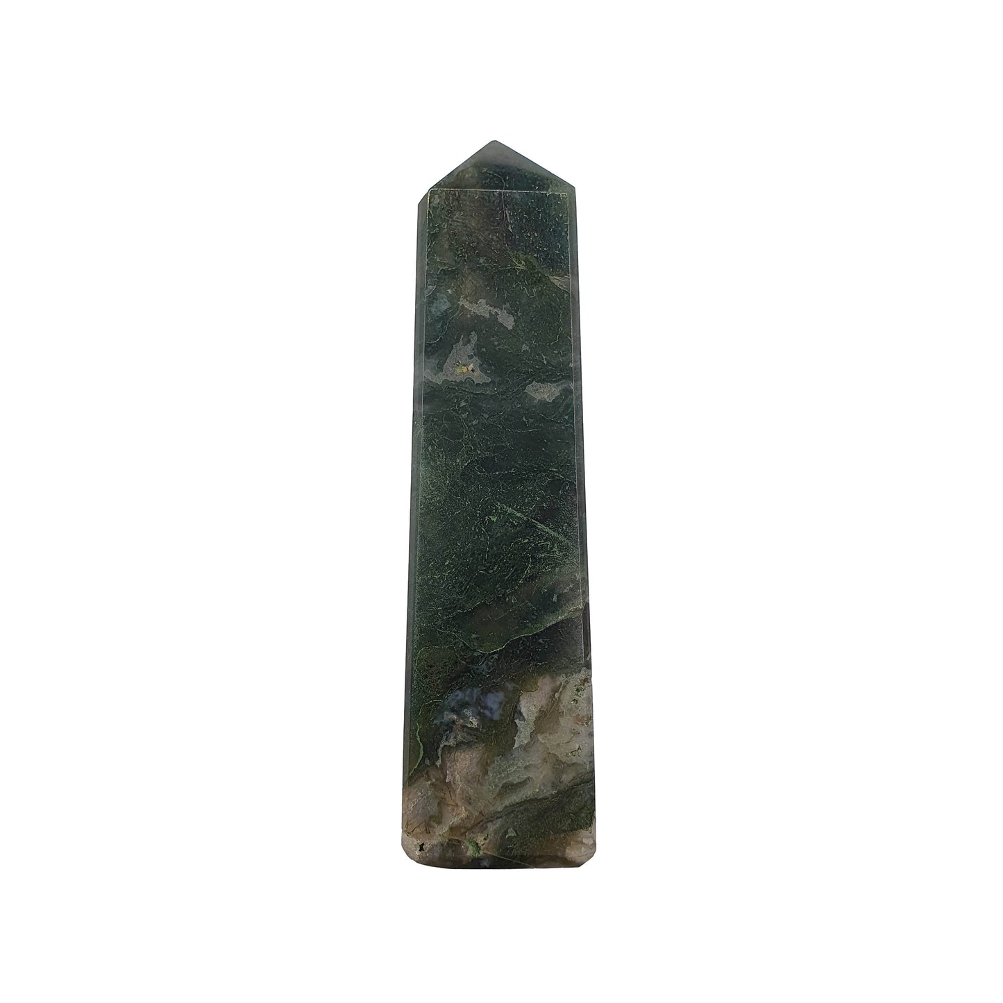 Moss Agate Polished Point - Daughter of Swords