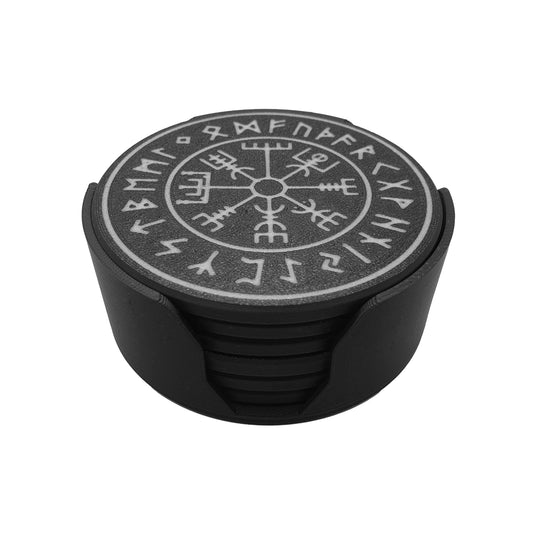 Vegvisir Rune Coaster Set - Daughter of Swords