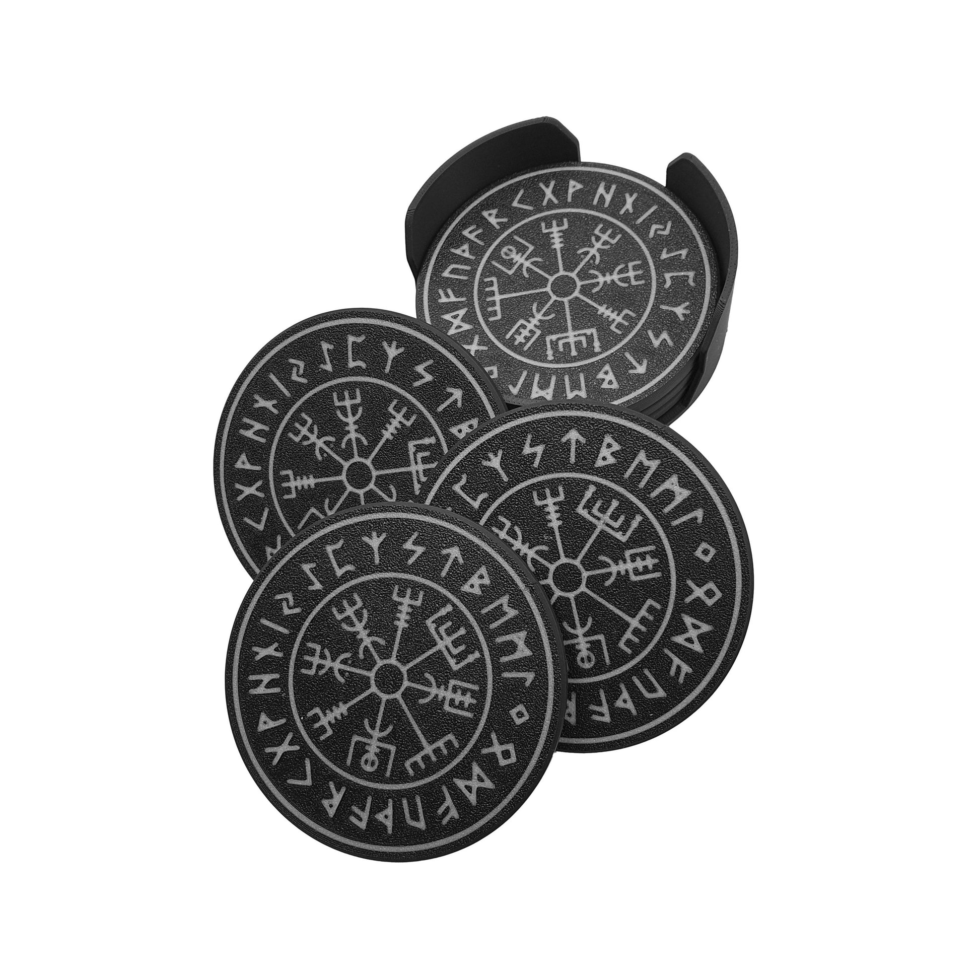 Vegvisir Rune Coaster Set - Daughter of Swords