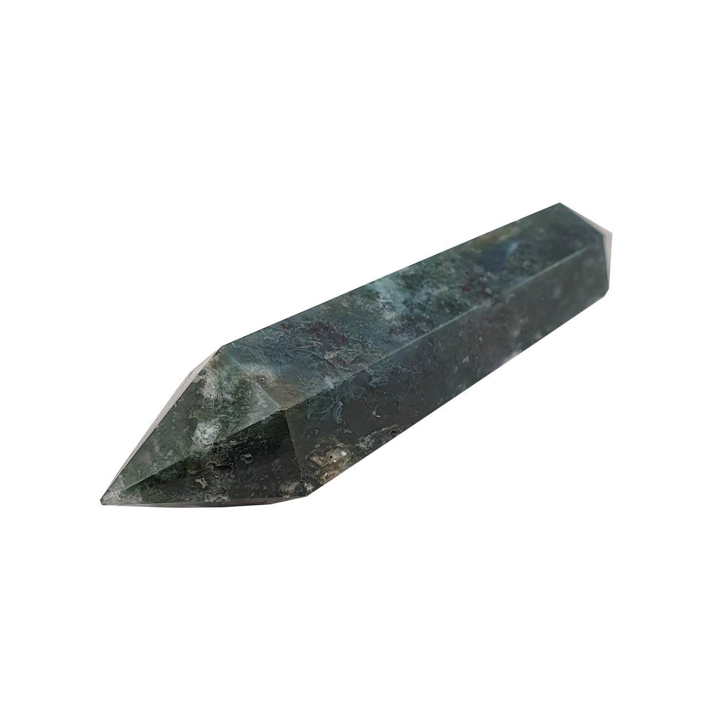 Moss Agate Double Terminated Point - Daughter of Swords