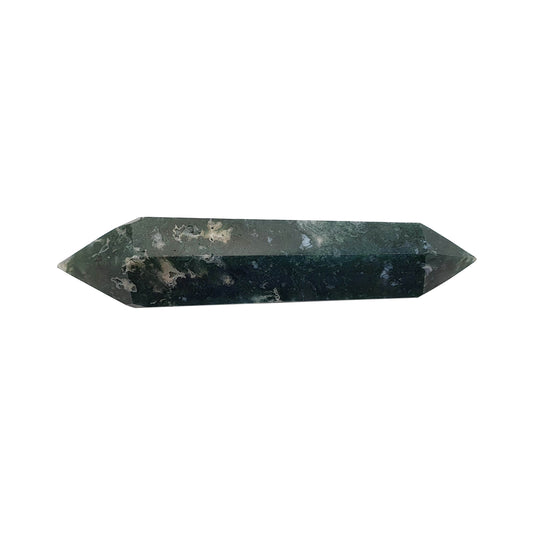 Moss Agate Double Terminated Point - Daughter of Swords