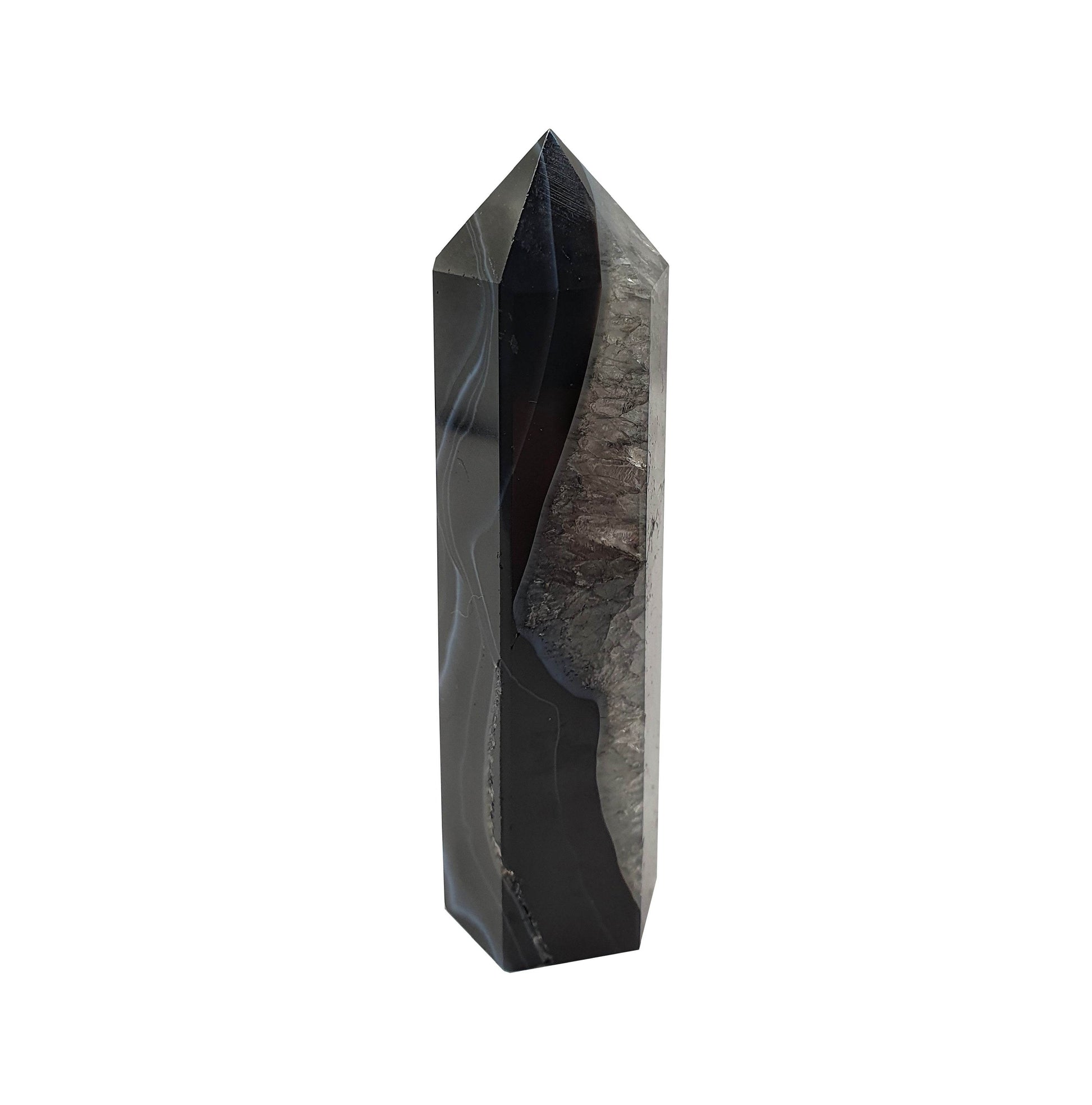 Black Agate Polished Point - Daughter of Swords