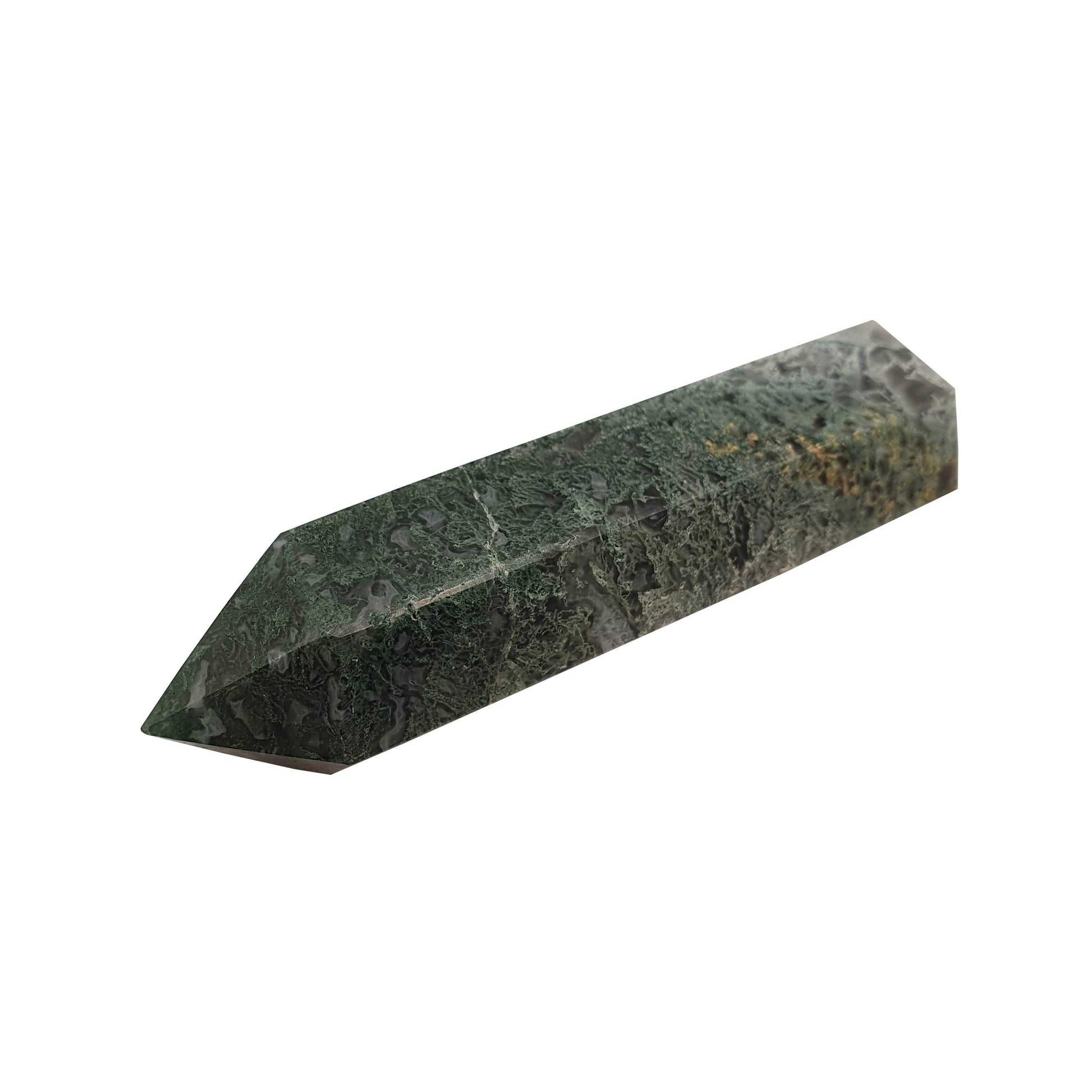 Moss Agate Polished Point - Daughter of Swords