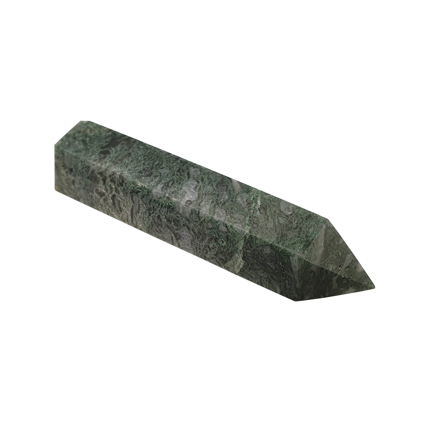 Moss Agate Polished Point - Daughter of Swords