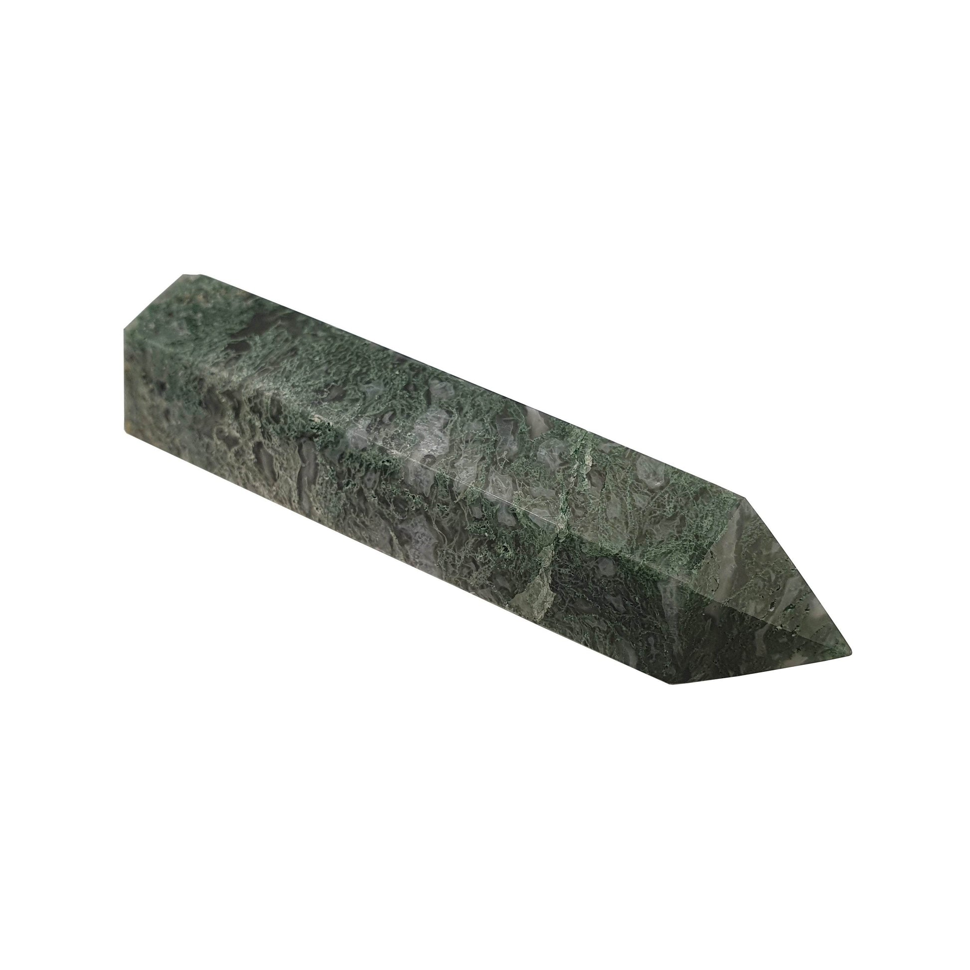 Moss Agate Polished Point - Daughter of Swords