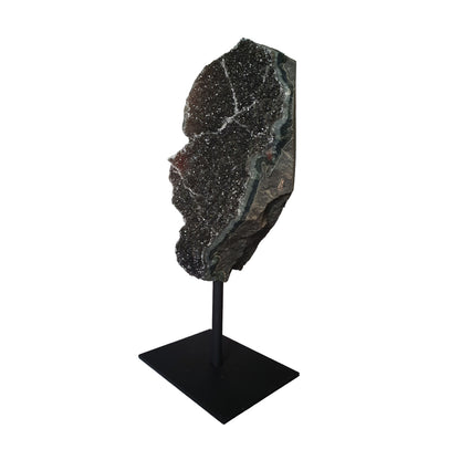 Black Amethyst Druzy on Stand