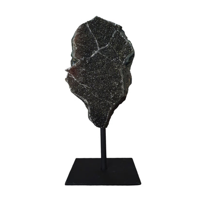 Black Amethyst Druzy on Stand