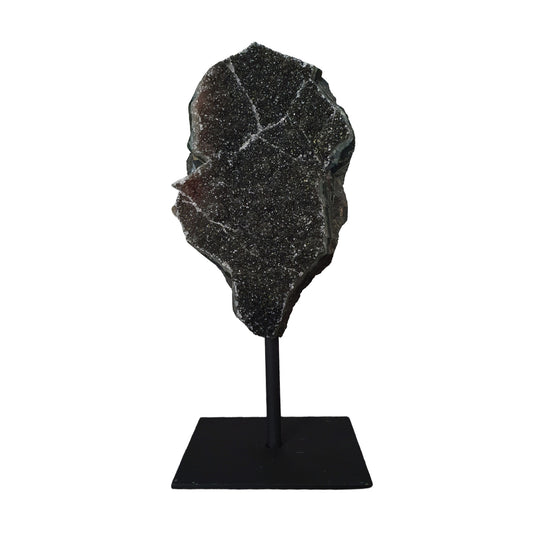 Black Amethyst Druzy on Stand