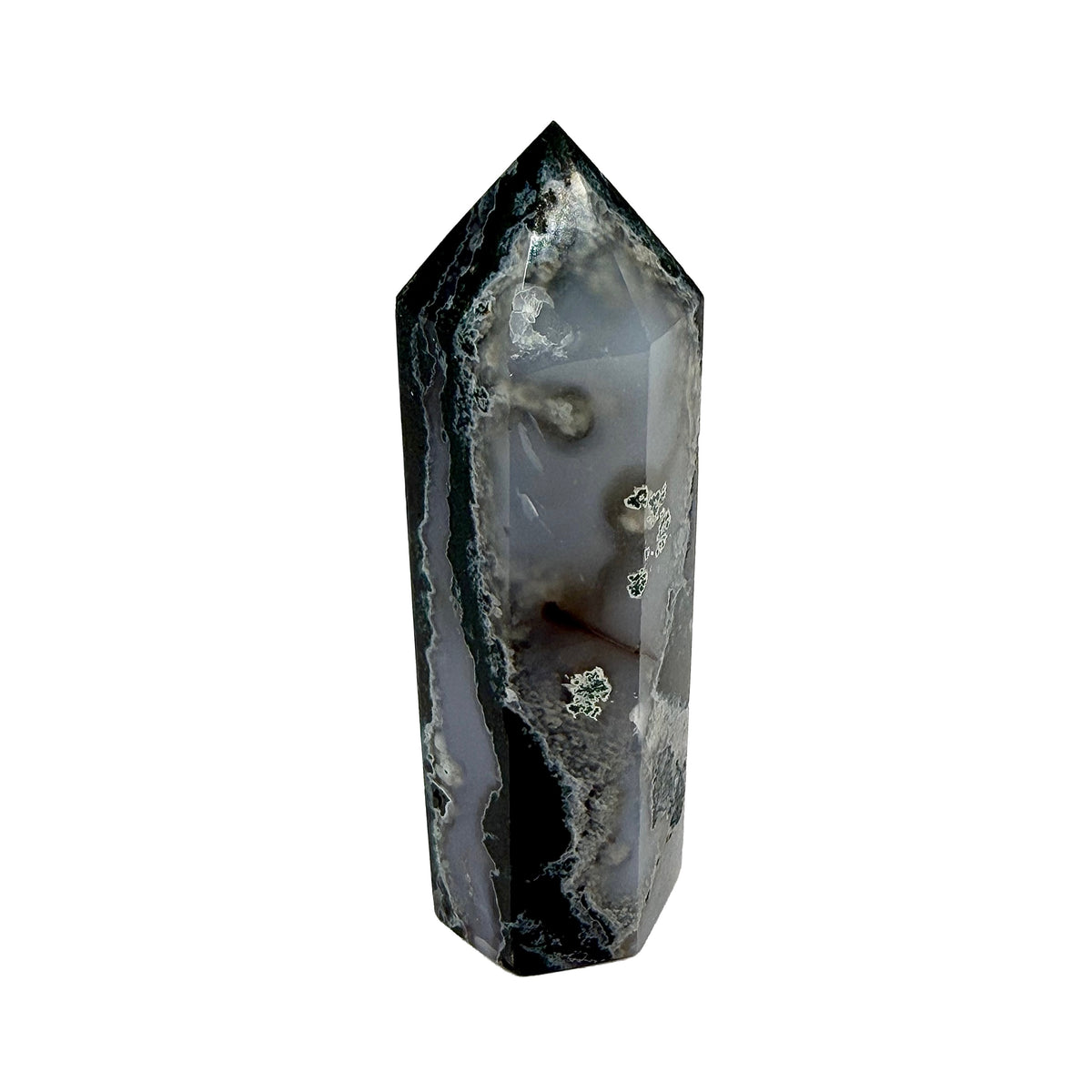 Moss Agate Polished Point