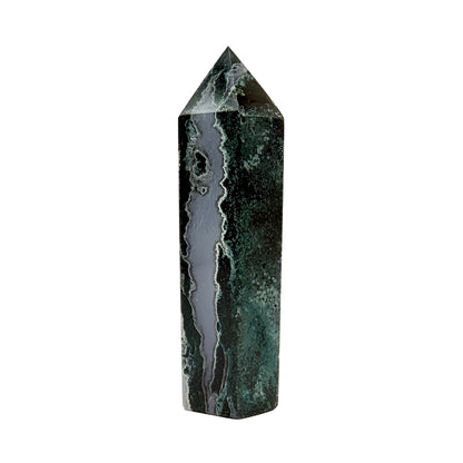 Moss Agate Polished Point