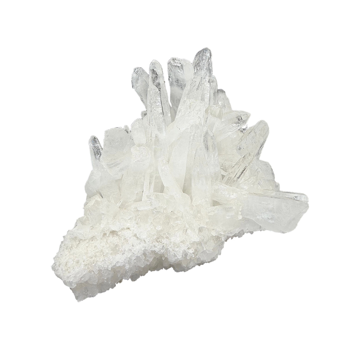 Clear Quartz Cluster with Laser Points