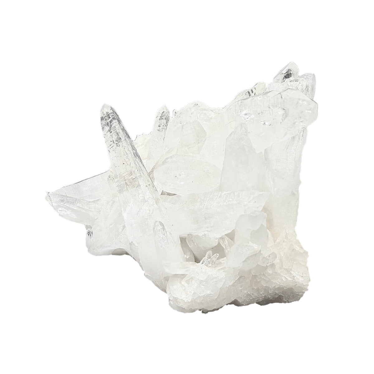 Clear Quartz Cluster with Laser Points