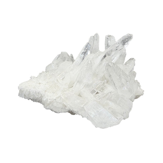 Clear Quartz Cluster with Laser Points