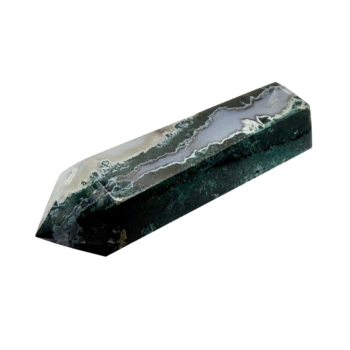 Moss Agate Polished Point