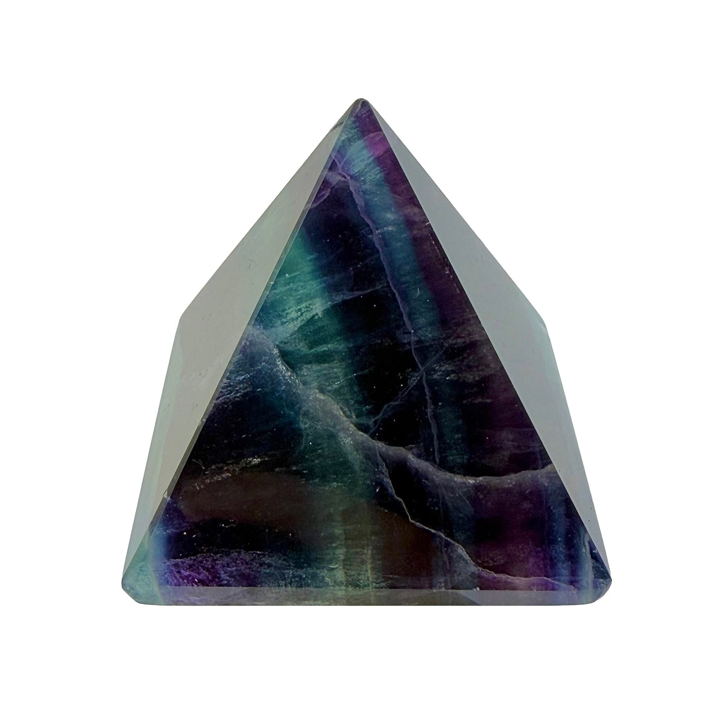 Rainbow Fluorite Pyramid