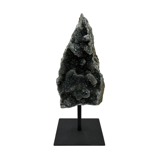 Black Amethyst Druzy on Stand Daughter of Swords