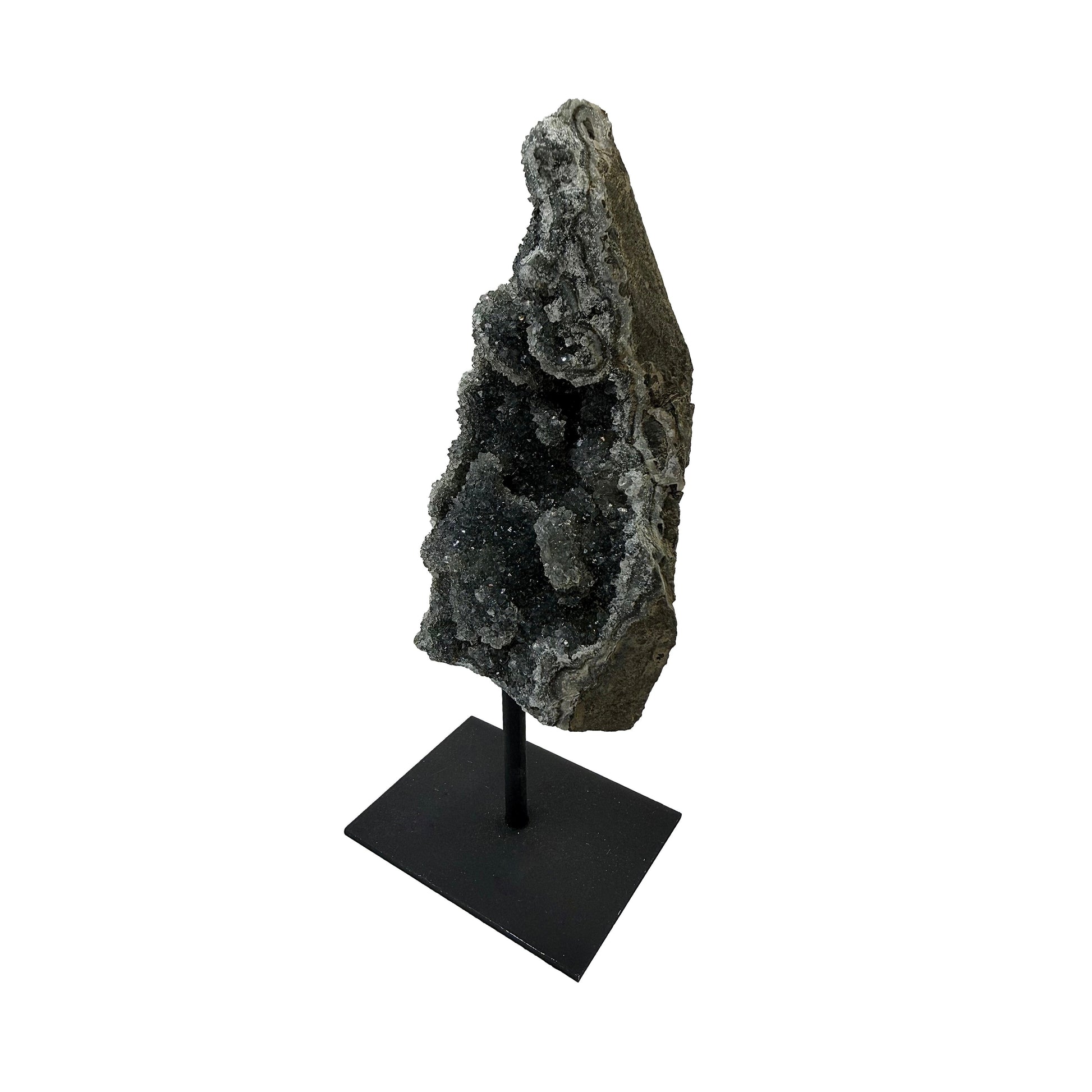 Black Amethyst Druzy on Stand Daughter of Swords
