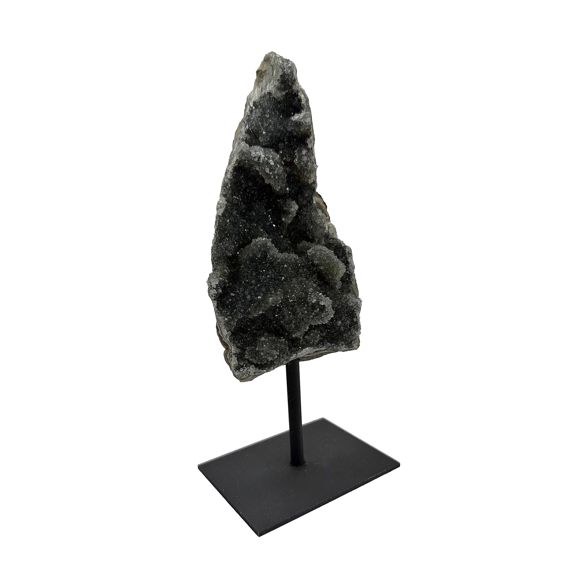 Black Amethyst Druzy on Stand Daughter of Swords