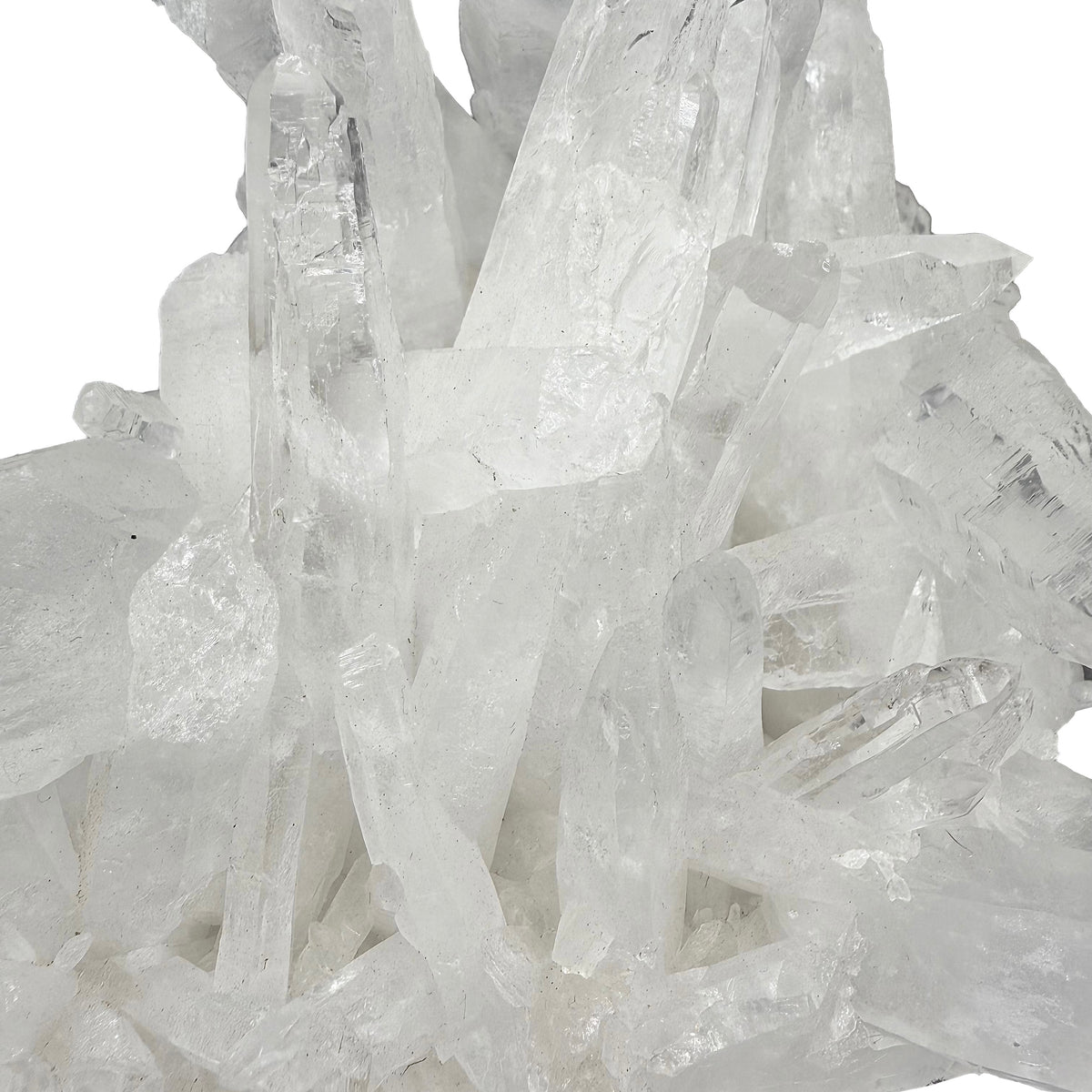 Clear Quartz Cluster with Laser Points