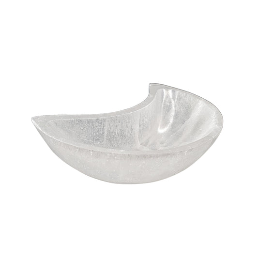 Selenite Crescent Moon Dish