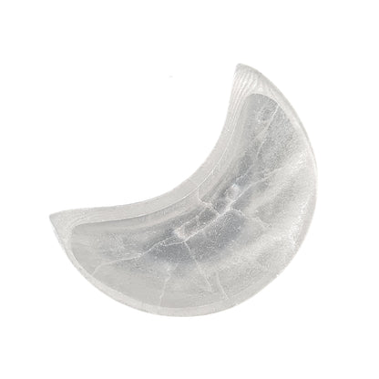 Selenite Crescent Moon Dish
