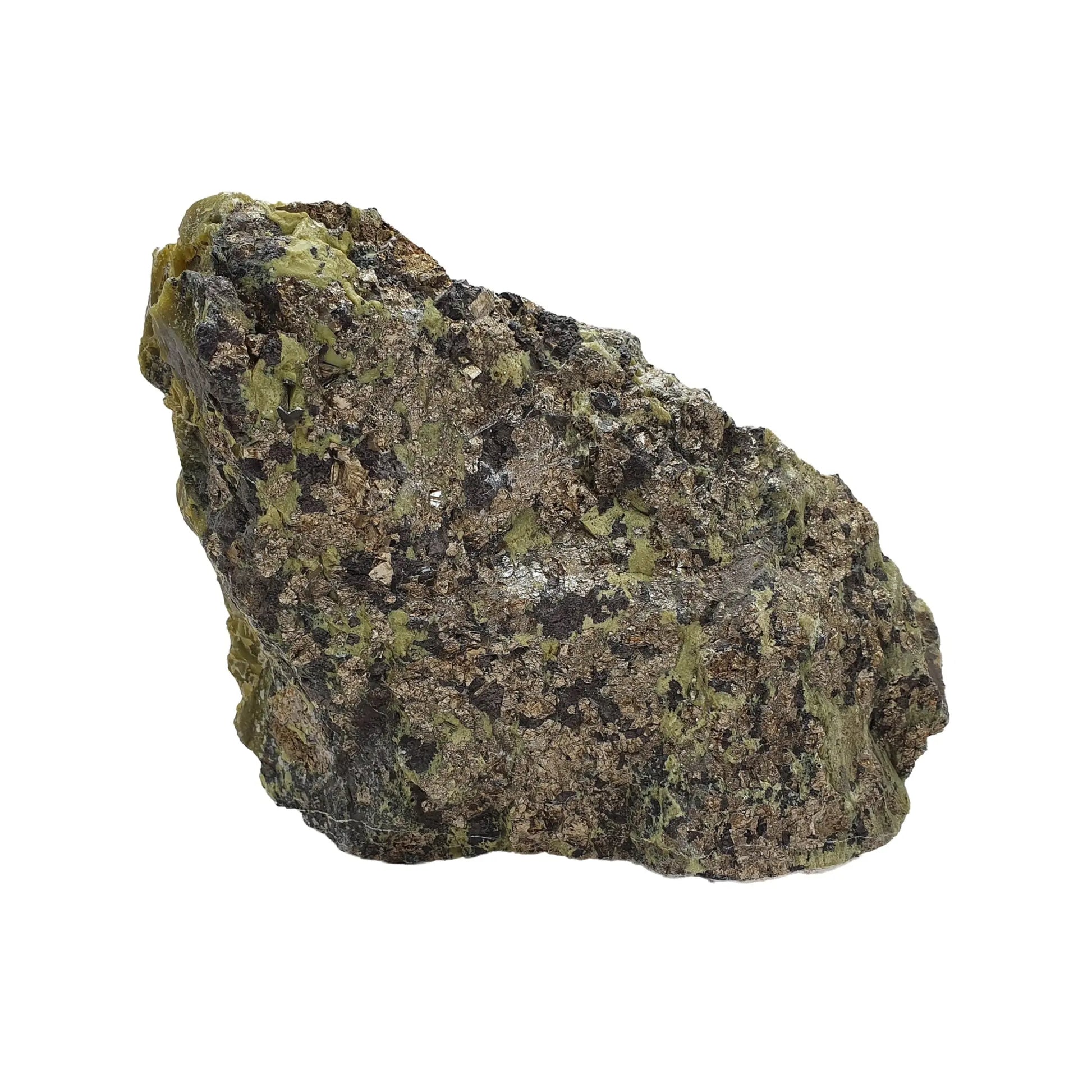 Serpentine with Pyrite Rough Cut Base Daughter of Swords