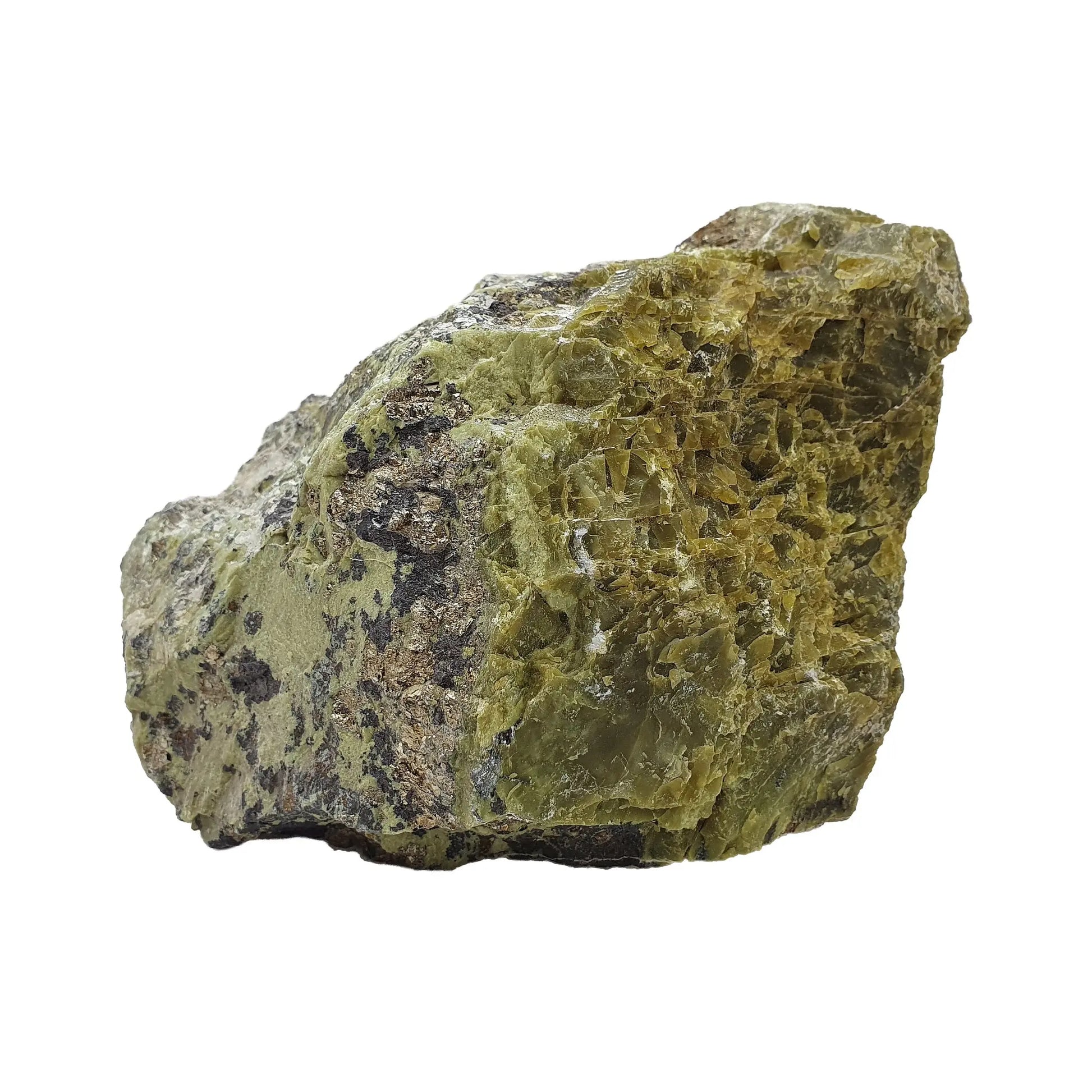 Serpentine with Pyrite Rough Cut Base Daughter of Swords