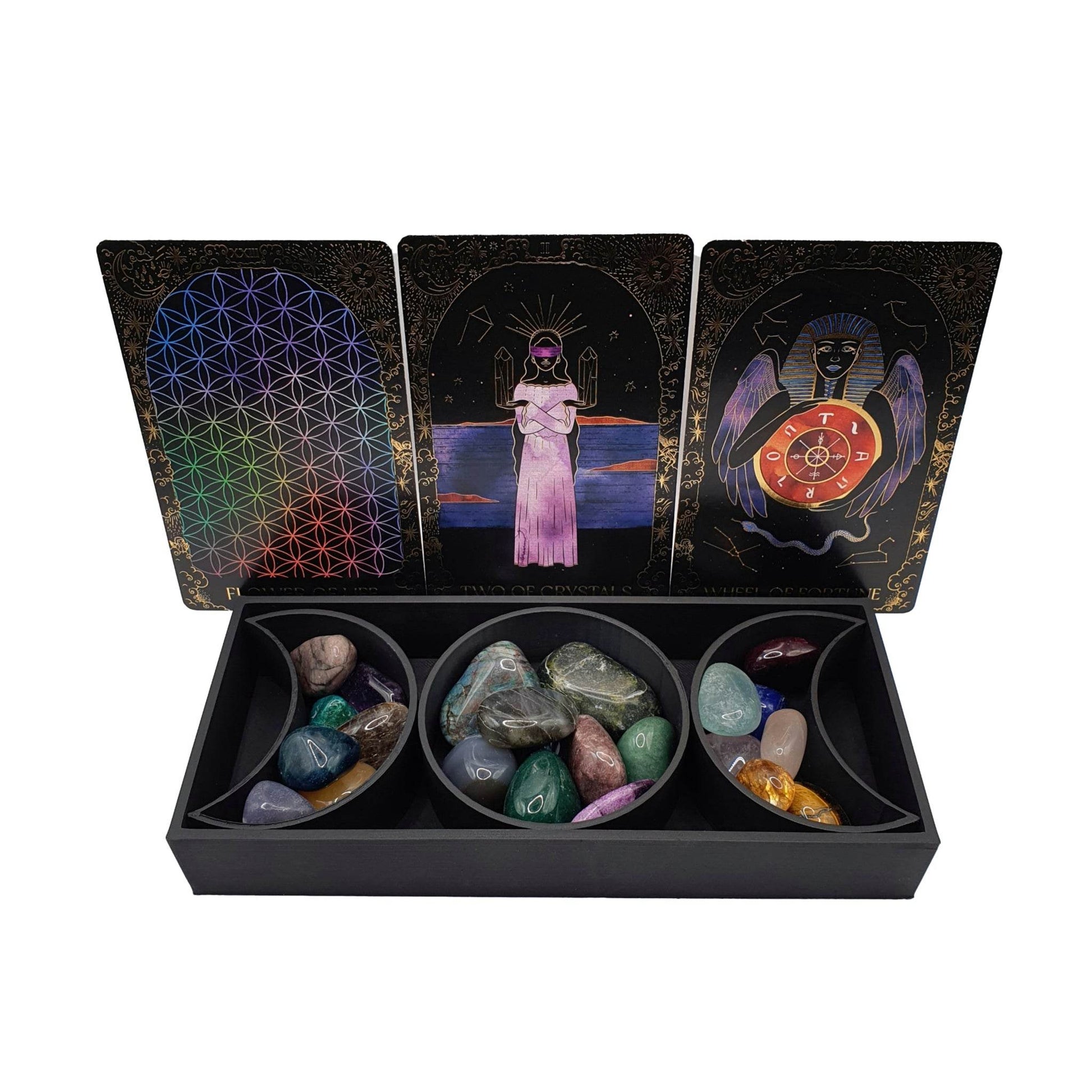 Moon Phase Card Stand/Tray Set - Daughter of Swords