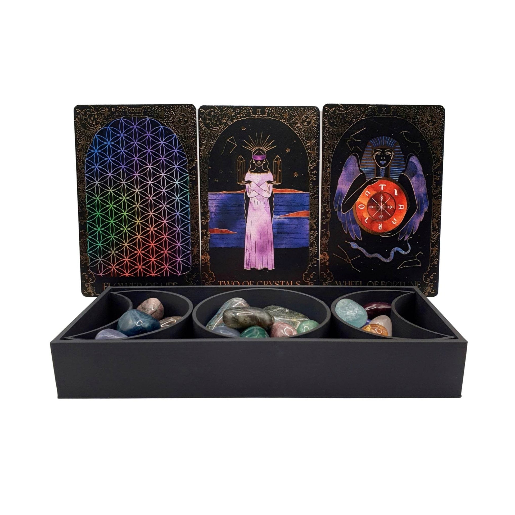 Moon Phase Card Stand/Tray Set - Daughter of Swords
