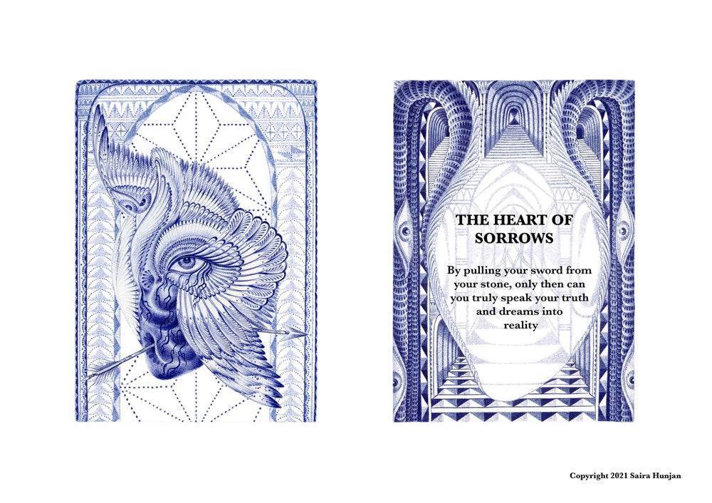 The All-Seeing Heart Oracle Deck - Daughter of Swords